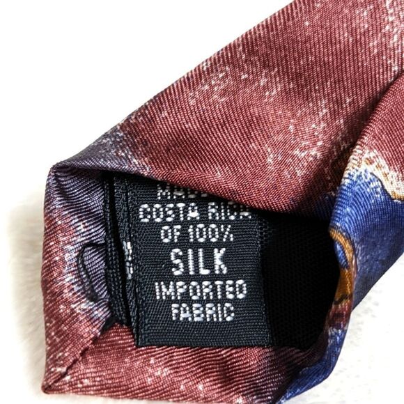 Vintage Men's Cambridge Classic 100% Silk Abstract Motif Tie - Picture 5 of 13